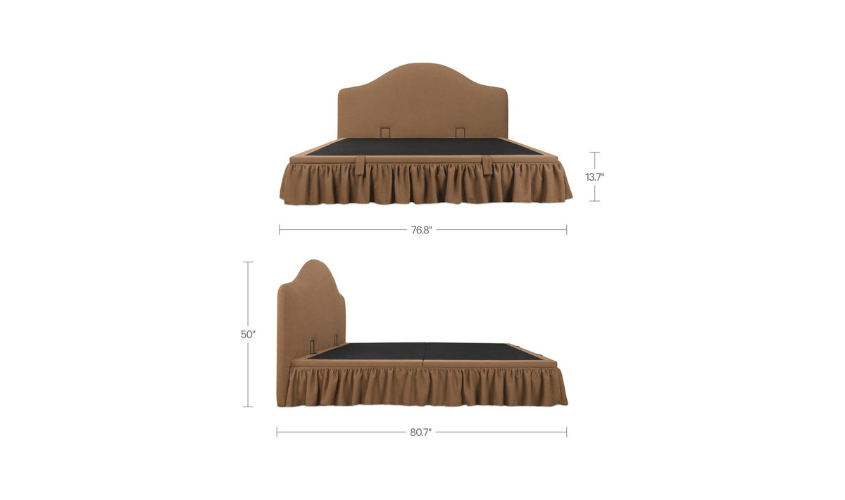Noelle King Storage Bed Light Brown by Moe's Home Collection - view 17