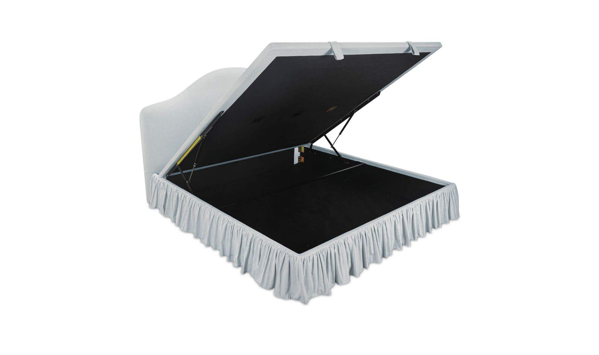 Noelle King Storage Bed Light Blue Stripe by Moe's Home Collection - view 4