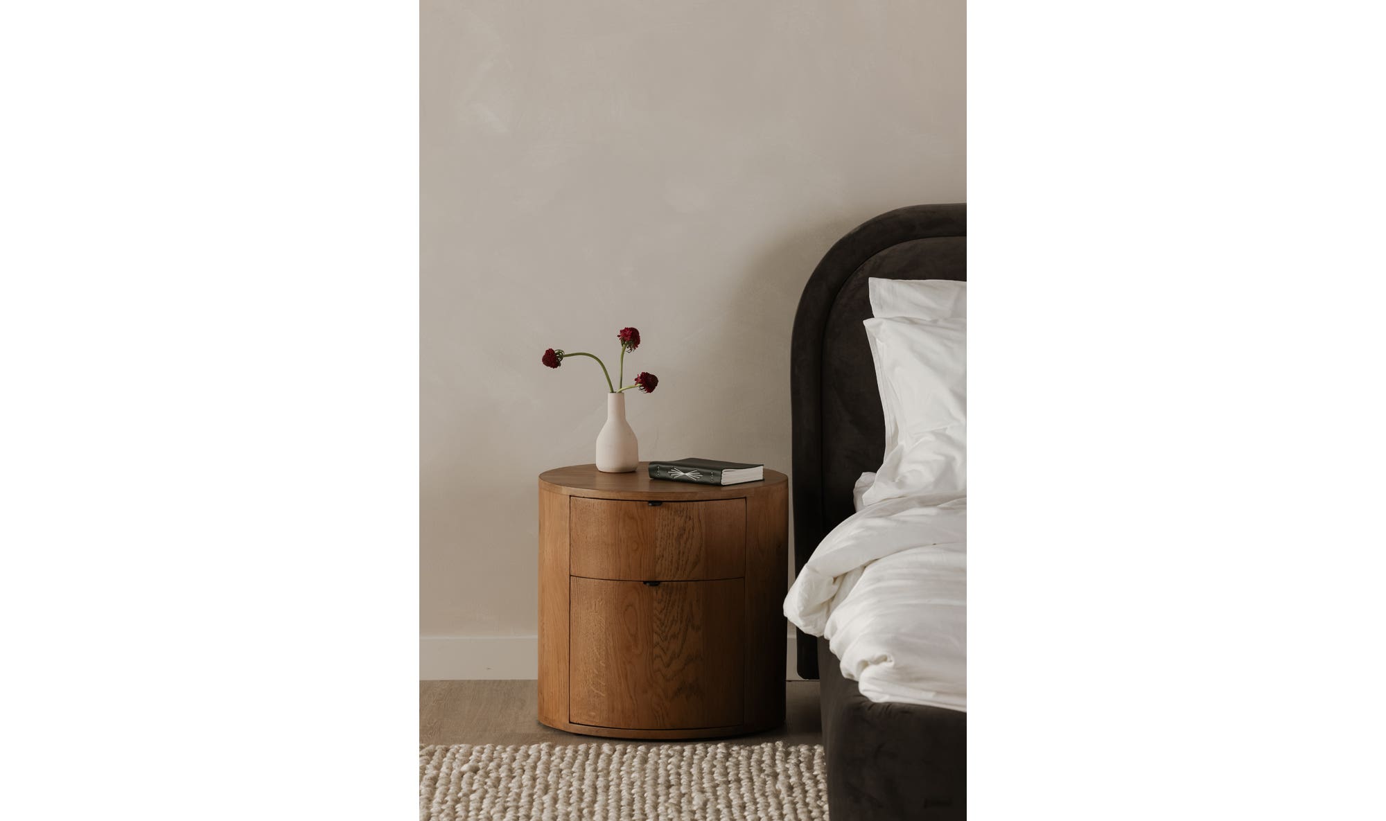 Theo 2 Drawer Nightstand Natural by Moe's Home Collection - view 11