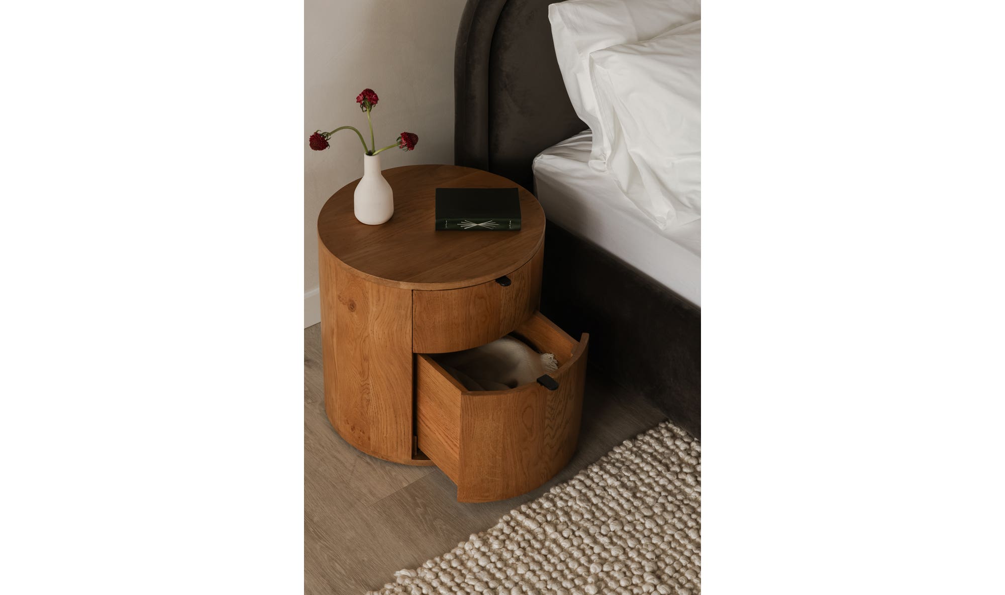 Theo 2 Drawer Nightstand Natural by Moe's Home Collection - view 12
