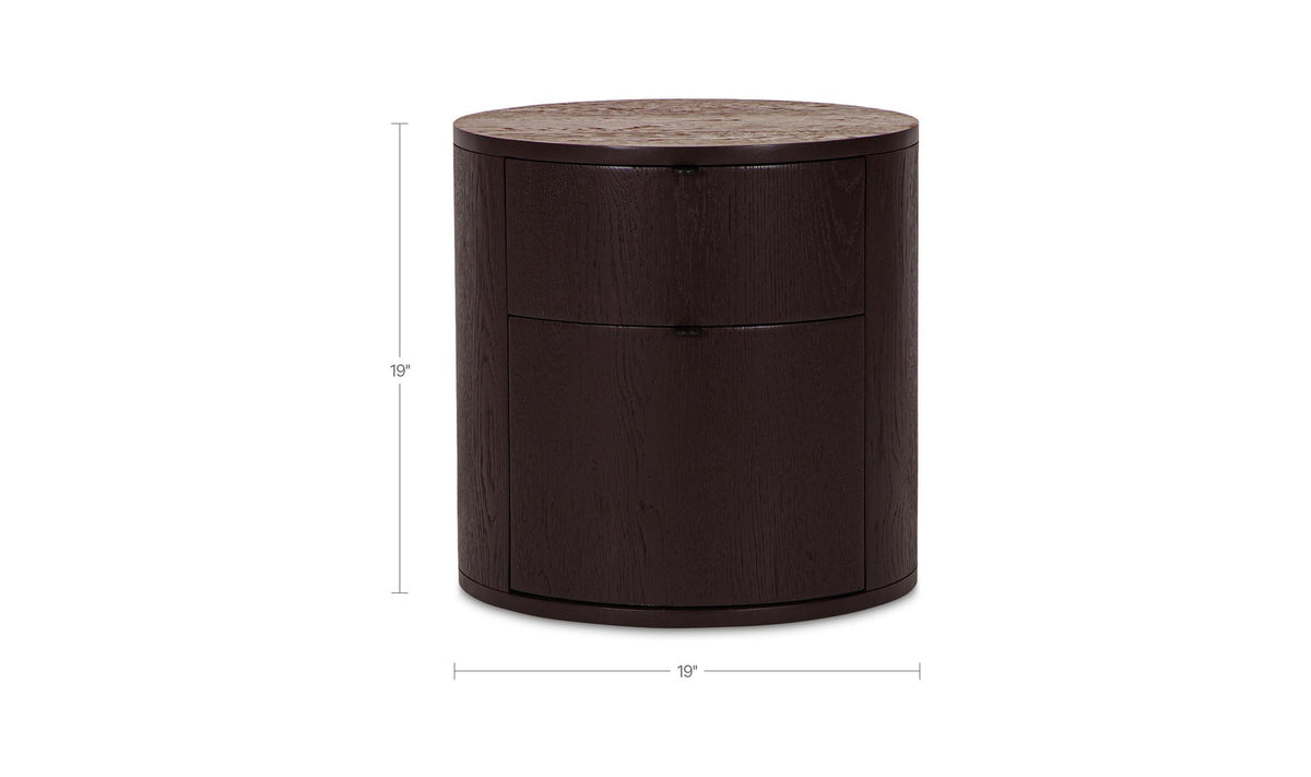 Theo 2 Drawer Nightstand Berry by Moe's Home Collection - view 13