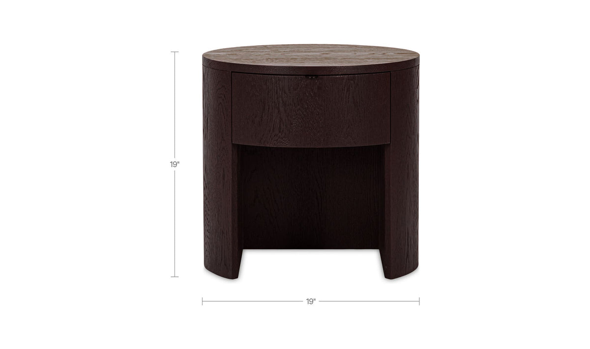 Theo 1 Drawer Nightstand Berry by Moe's Home Collection - view 13