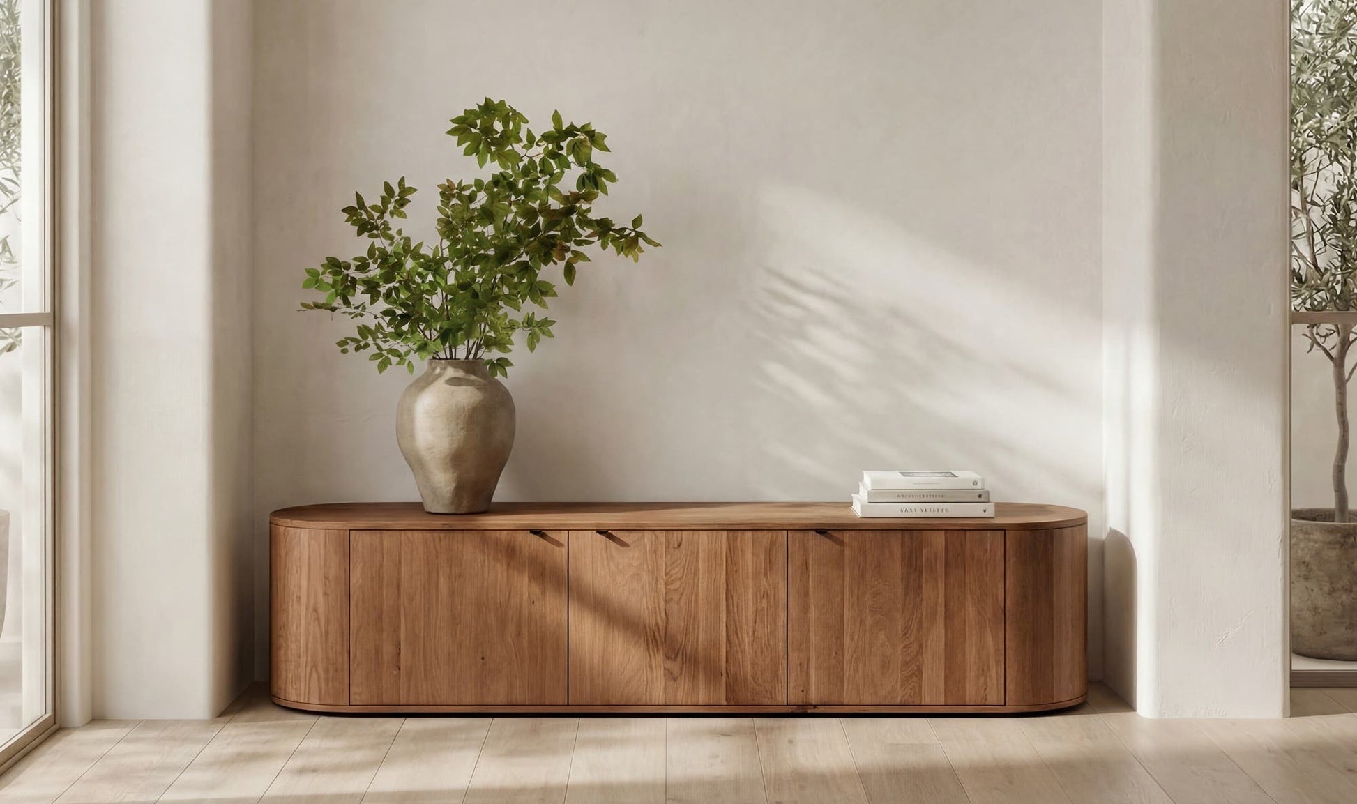 Theo Media Bench Brown by Moe's Home Collection - view 4