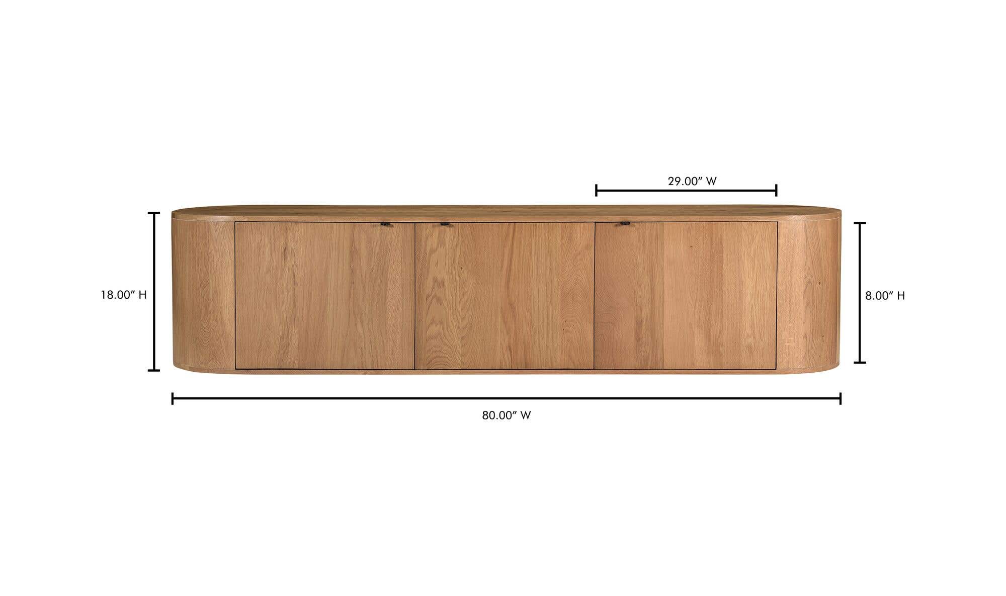 Theo Media Bench Natural by Moe's Home Collection - view 21