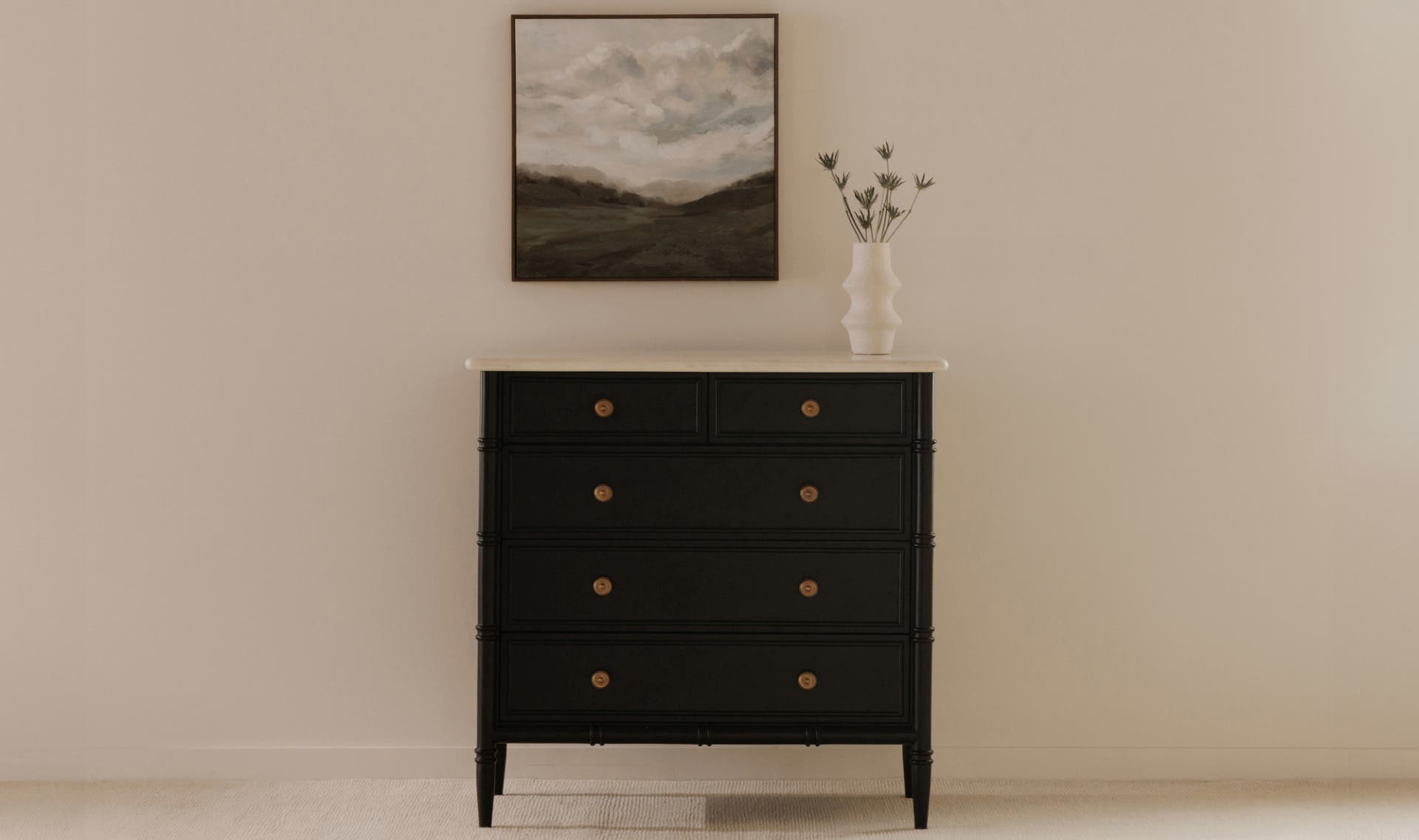 Eleanor 5 Drawer Chest Black by Moe's Home Collection - view 7
