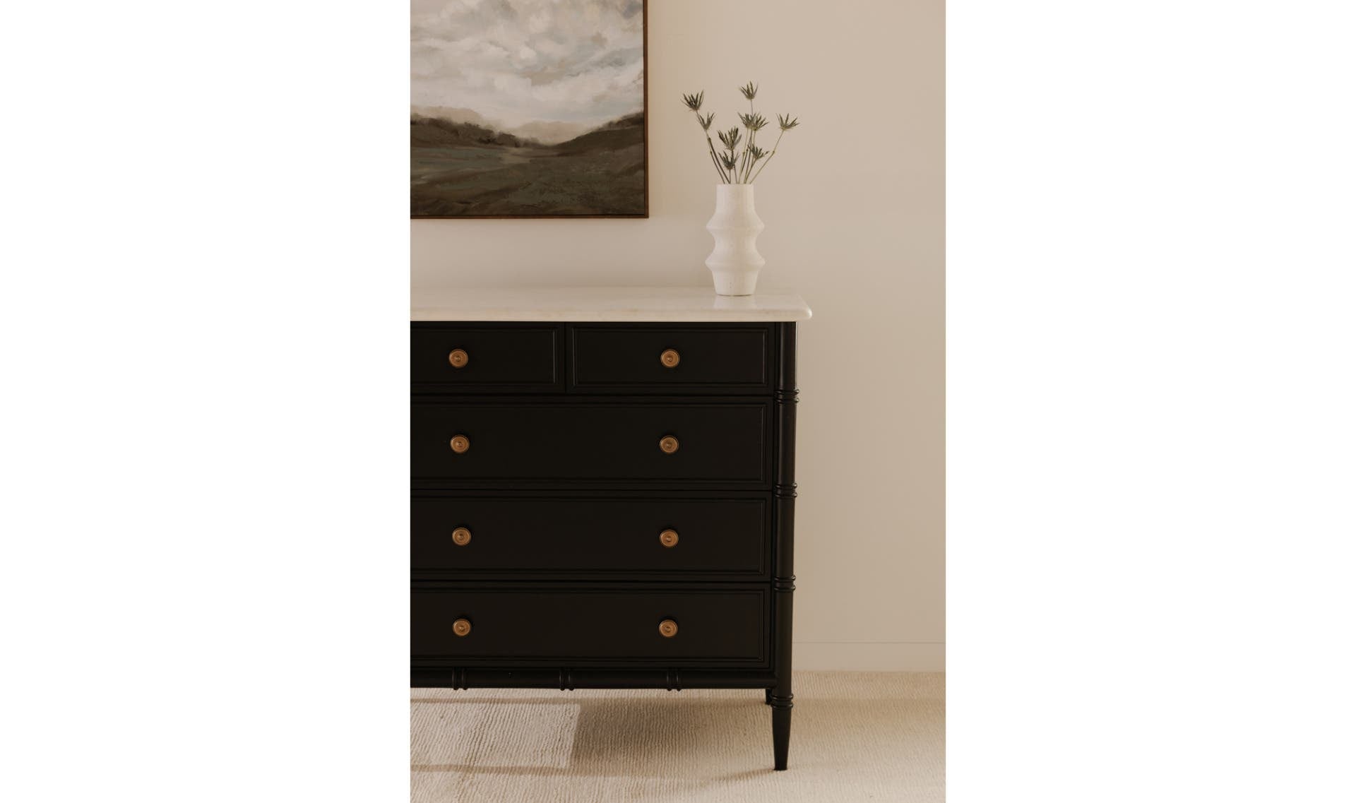 Eleanor 5 Drawer Chest Black by Moe's Home Collection - view 10