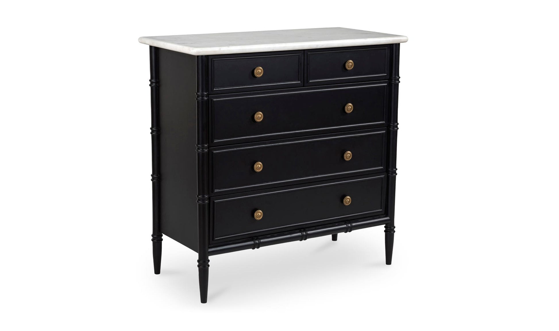 Eleanor 5 Drawer Chest Black by Moe's Home Collection - view 11