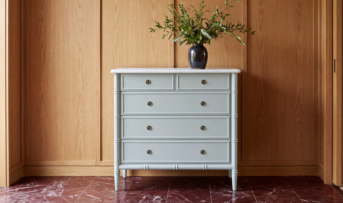 Eleanor 5 Drawer Chest Light Blue by Moe's Home Collection - view 3