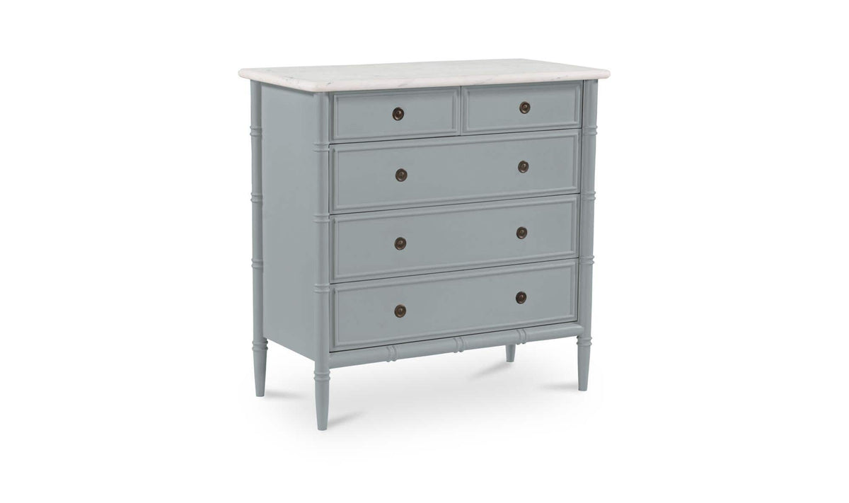 Eleanor 5 Drawer Chest Light Blue by Moe's Home Collection - view 4
