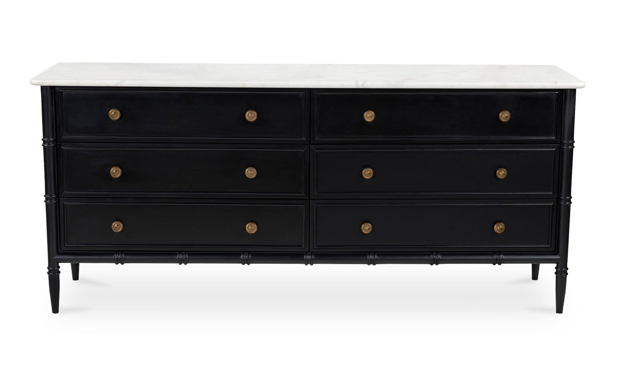 Eleanor 6 Drawer Dresser Black by Moe's Home Collection - view 4