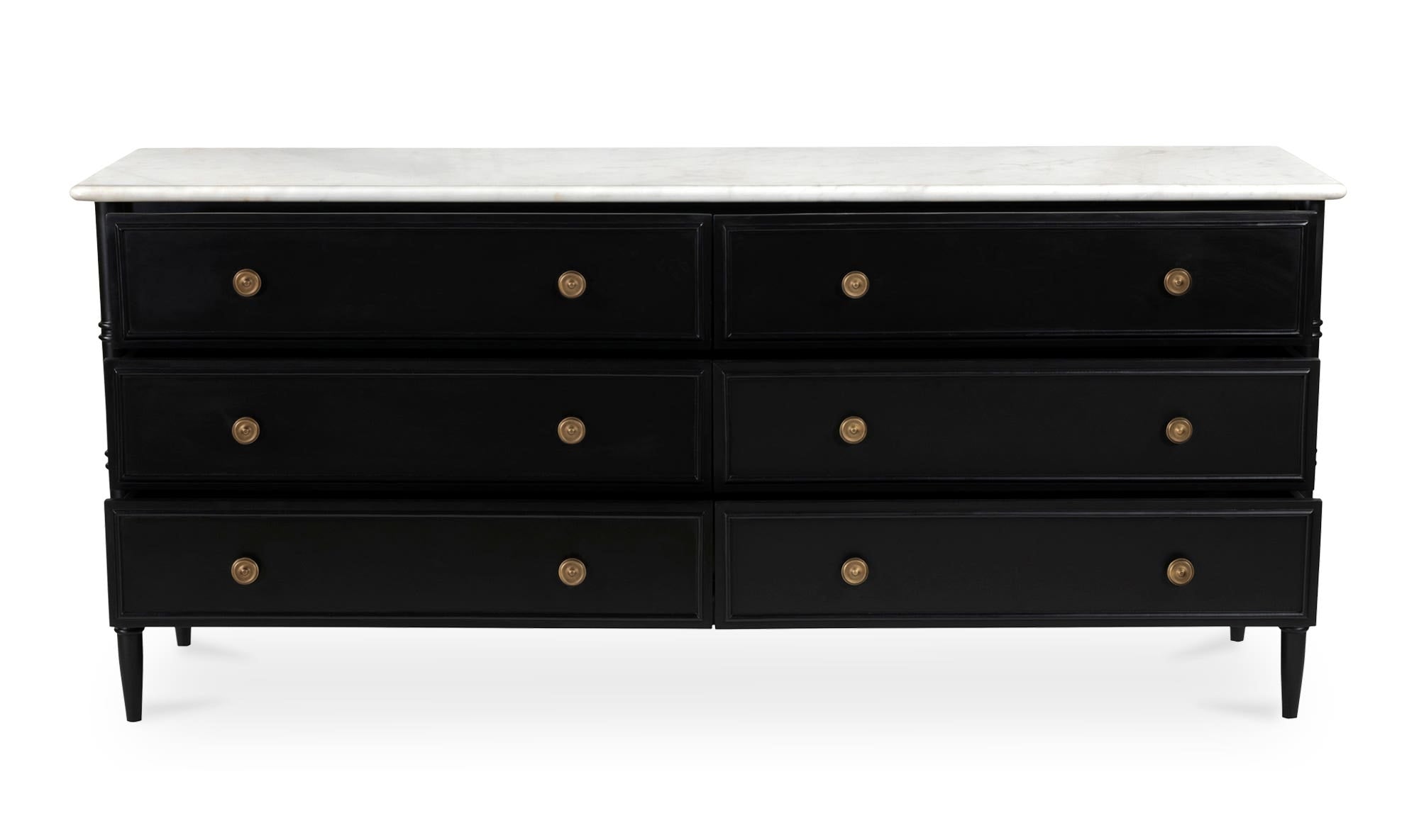 Eleanor 6 Drawer Dresser Black by Moe's Home Collection - view 5