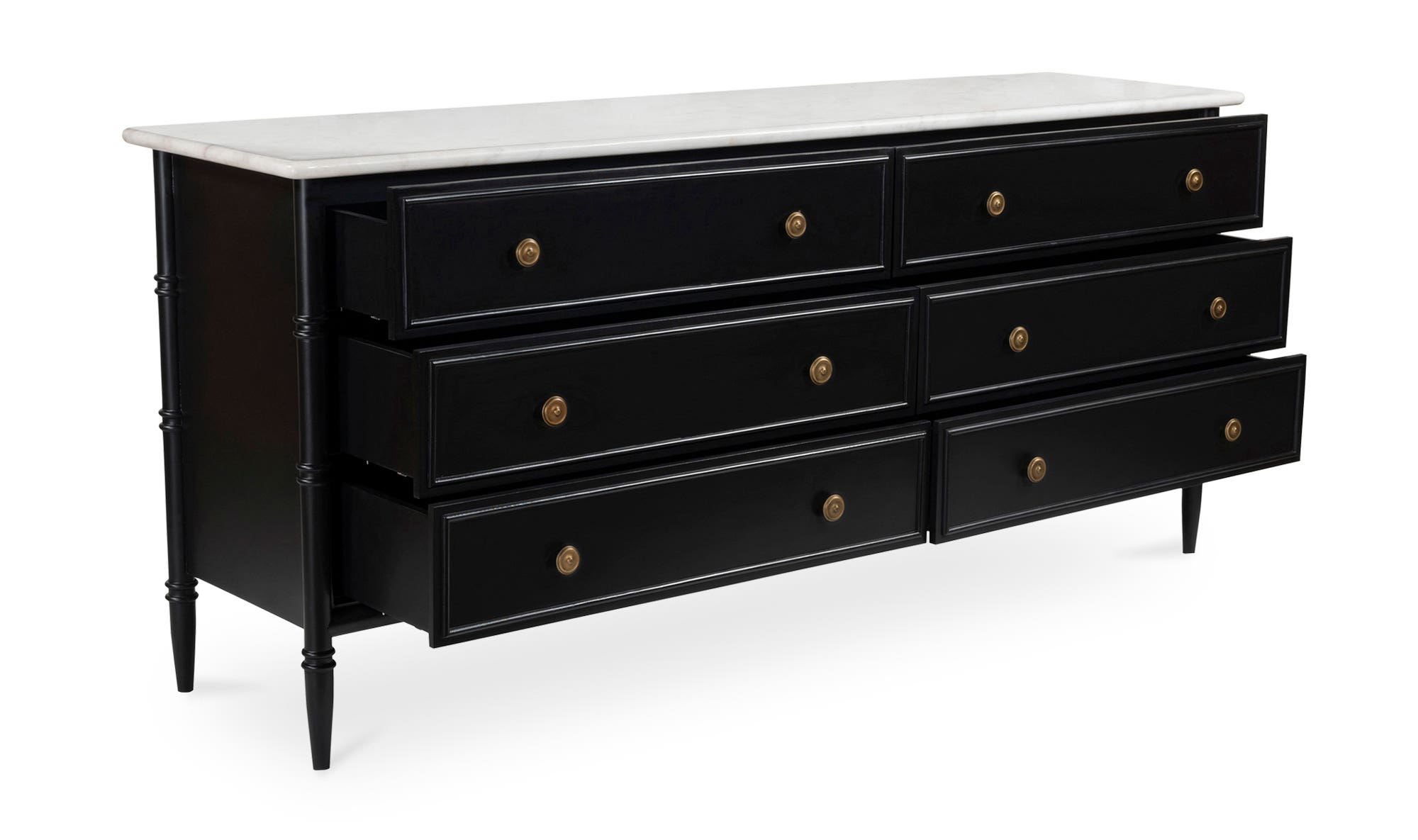 Eleanor 6 Drawer Dresser Black by Moe's Home Collection - view 6