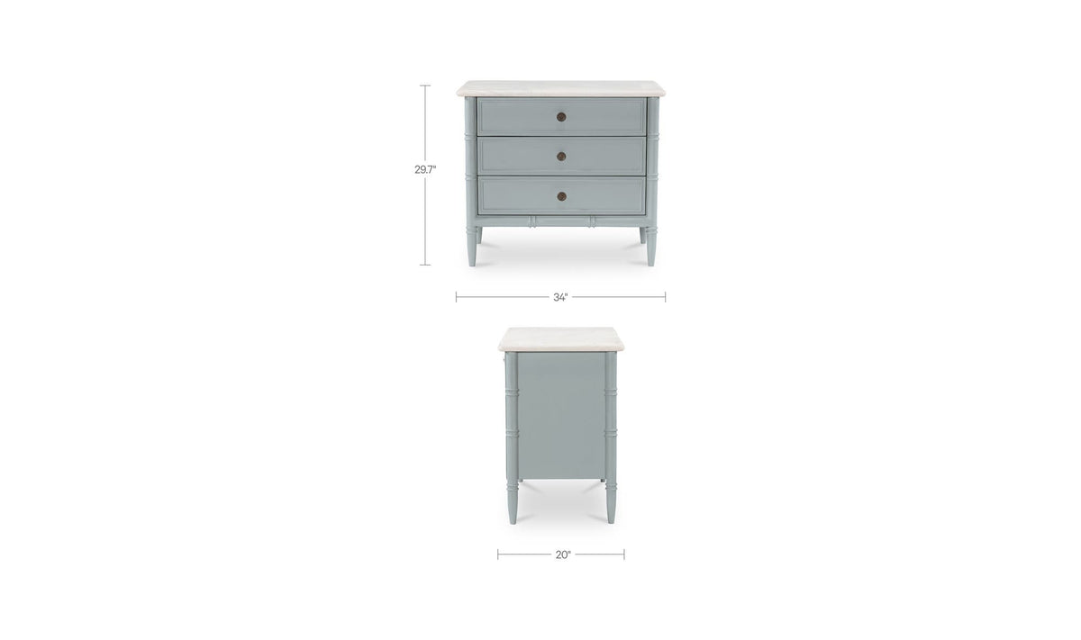 Eleanor Nightstand Light Blue by Moe's Home Collection - view 12