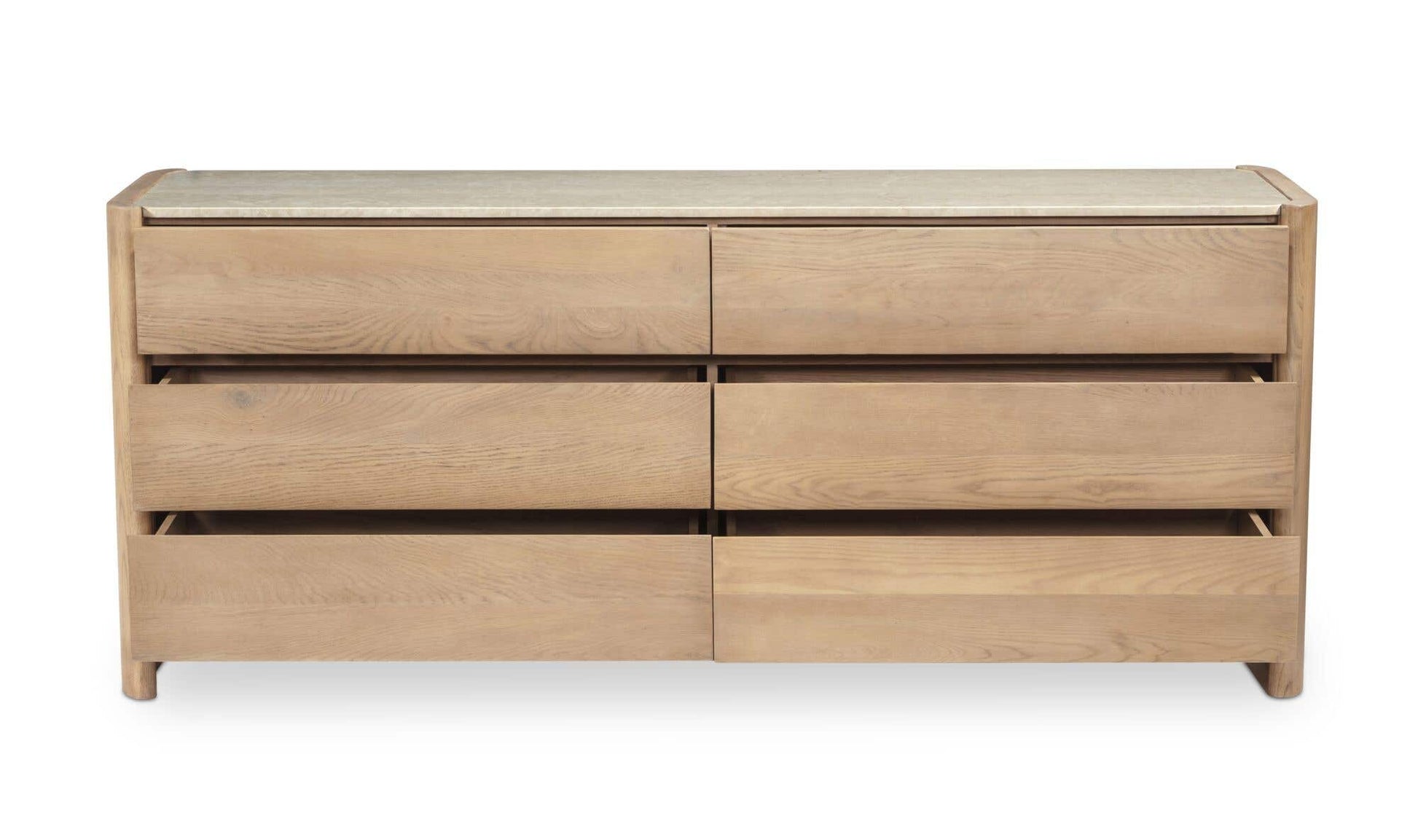 Lane 6 Drawer Dresser Natural by Moe's Home Collection - view 5