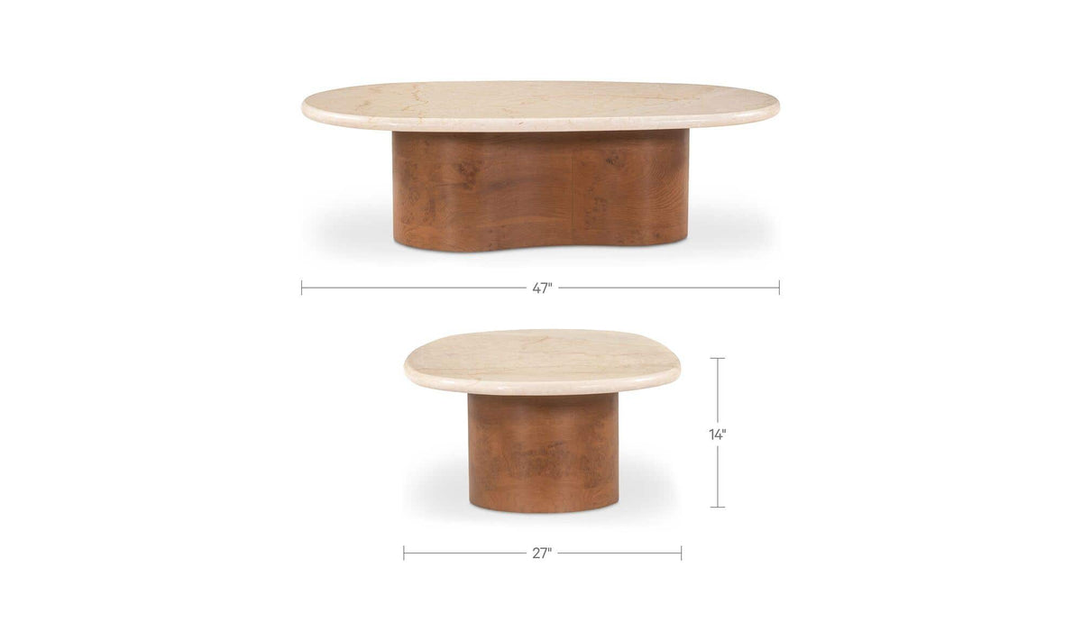 Leah Coffee Table Botticino Marble by Moe's Home Collection - view 11