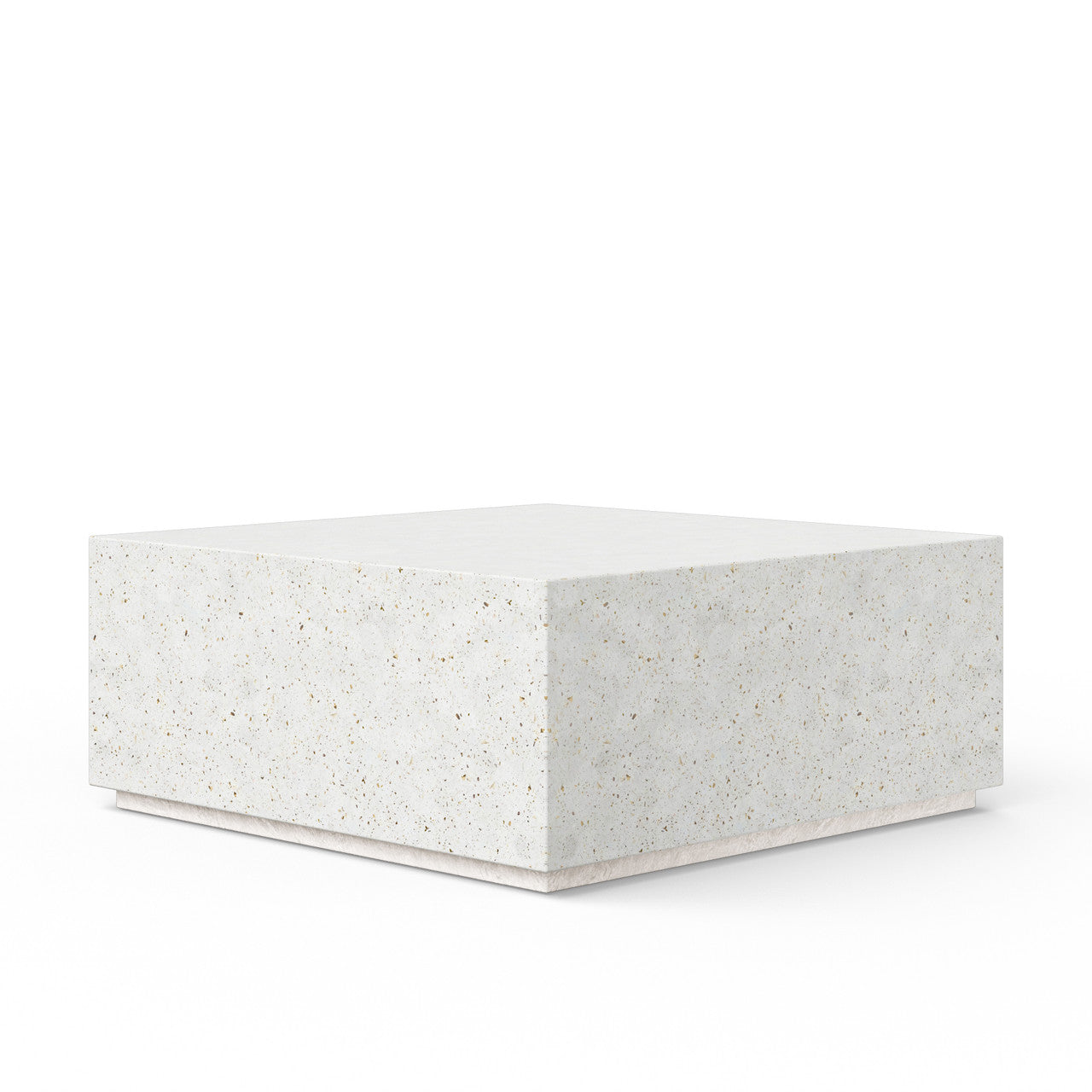Mixx - Bloc Square Coffee Table - 39.5" - Ivory Terrazzo