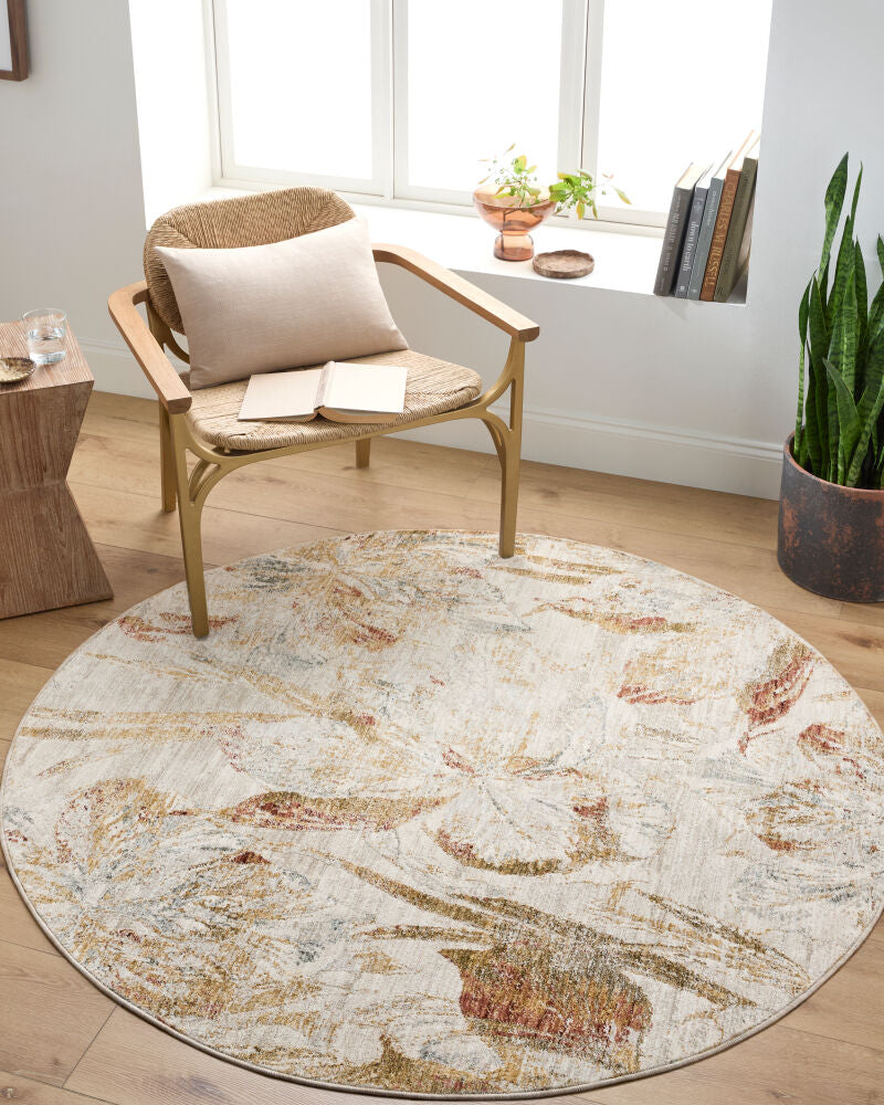 Roseanne Light Blue/Rust Machine Woven Rug RSE-2301 - roomscene