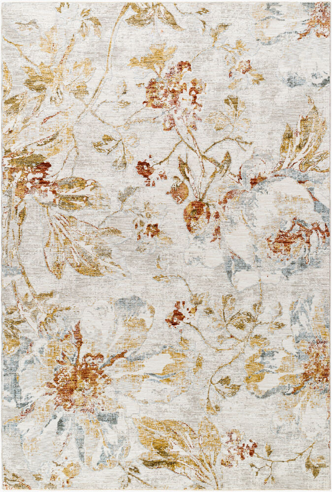 Roseanne Light Blue/Rust Machine Woven Rug RSE-2302 - 2'7" x 10'