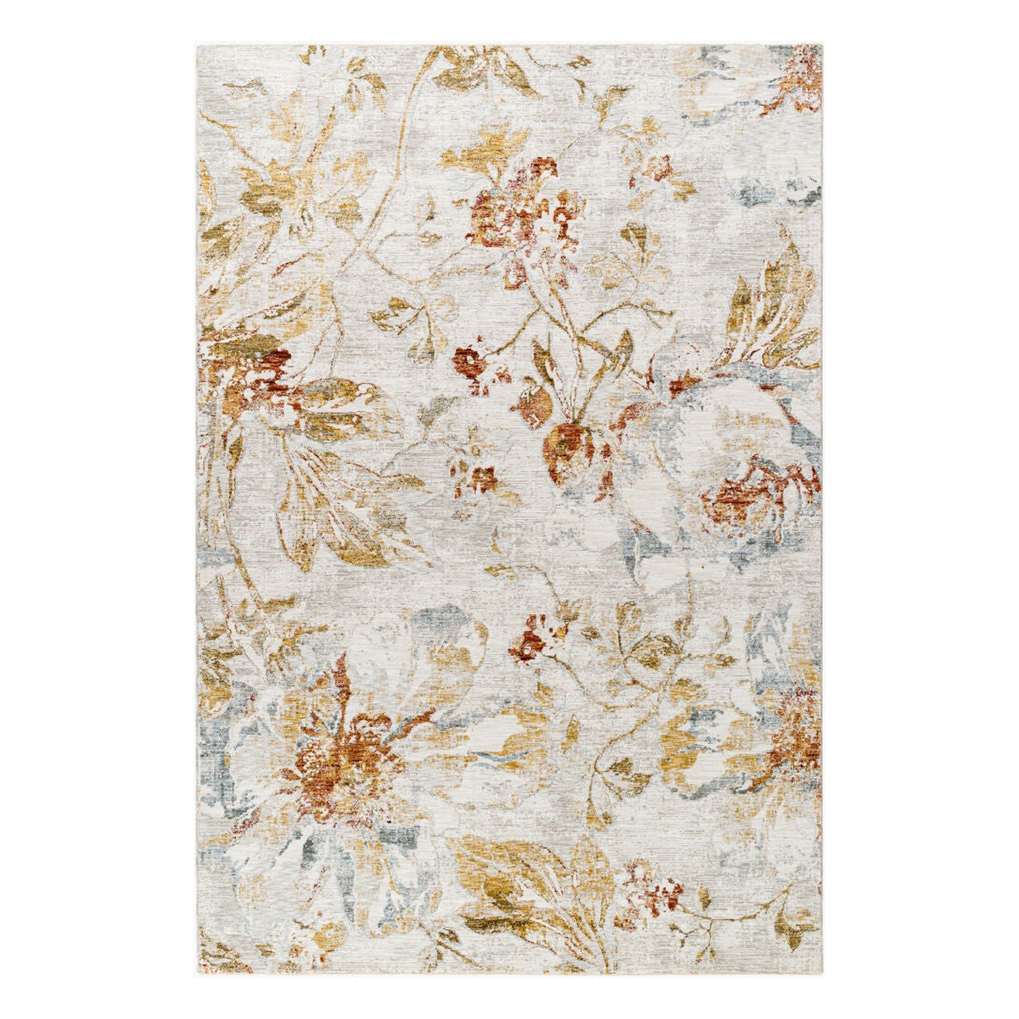 Roseanne Light Blue/Rust Machine Woven Rug RSE-2302 - 2'7" x 10'