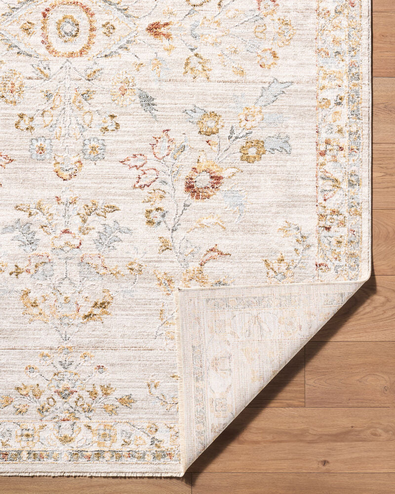 Roseanne Cream/Sage Machine Woven Rug - fold