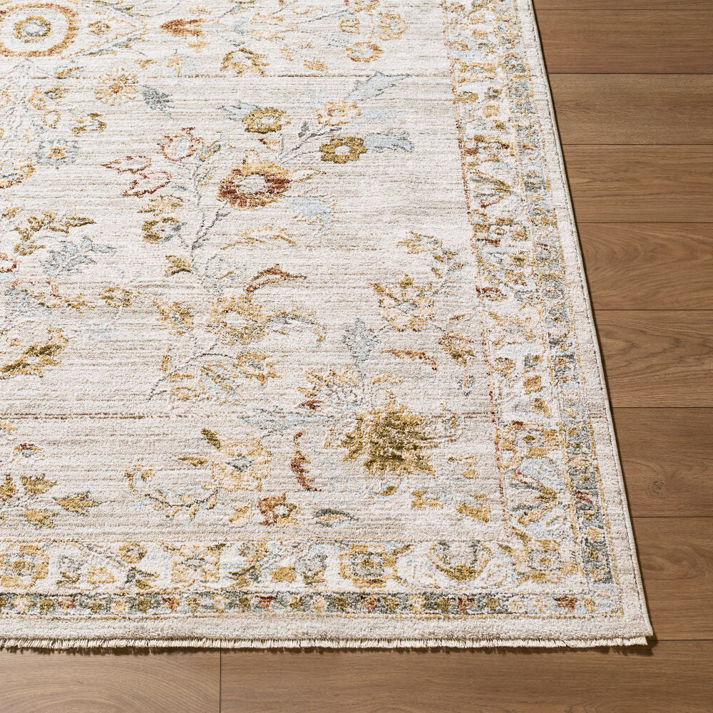 Roseanne Cream/Sage Machine Woven Rug - front