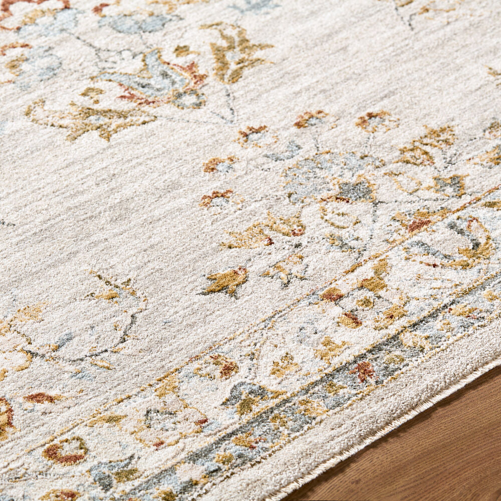 Roseanne Cream/Sage Machine Woven Rug - texture