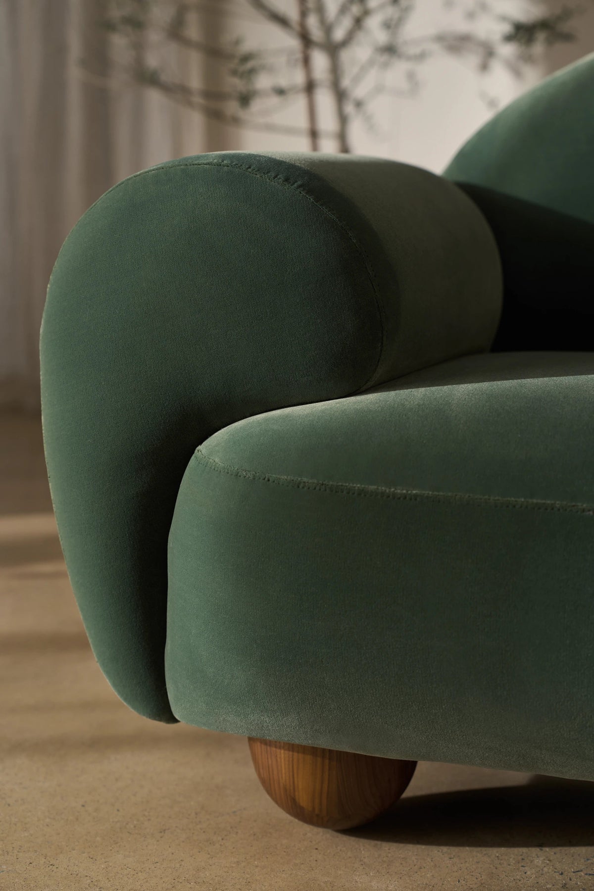 Cypress Retro Walnut Chaise 80" by Caracole - view 3