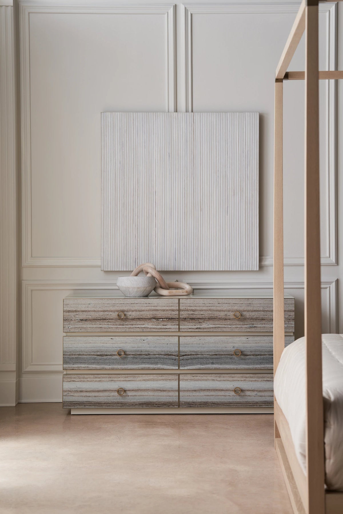 Bedrock Dresser Almond Milk 64" by Caracole - view 2