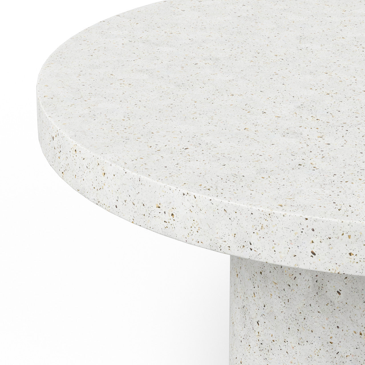 Mixx - Circa Dining Table - 60"Dia. - Ivory Terrazzo