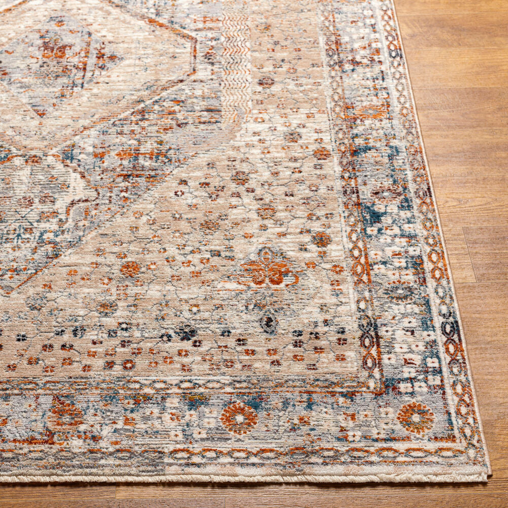Arya Beige/Olive Machine Woven Rug - front