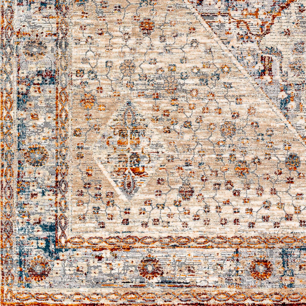 Arya Beige/Olive Machine Woven Rug - swatch