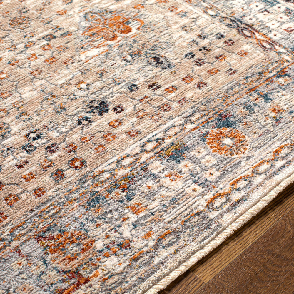 Arya Beige/Olive Machine Woven Rug - texture