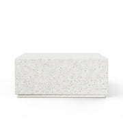 Mixx - Bloc Square Coffee Table - 39.5" - Ivory Terrazzo