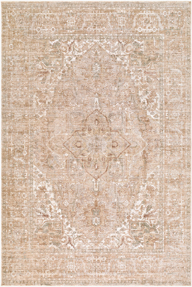 The Vintage Edit II Beige/Mustard Machine Woven Rug - 2'7" x 7'3"