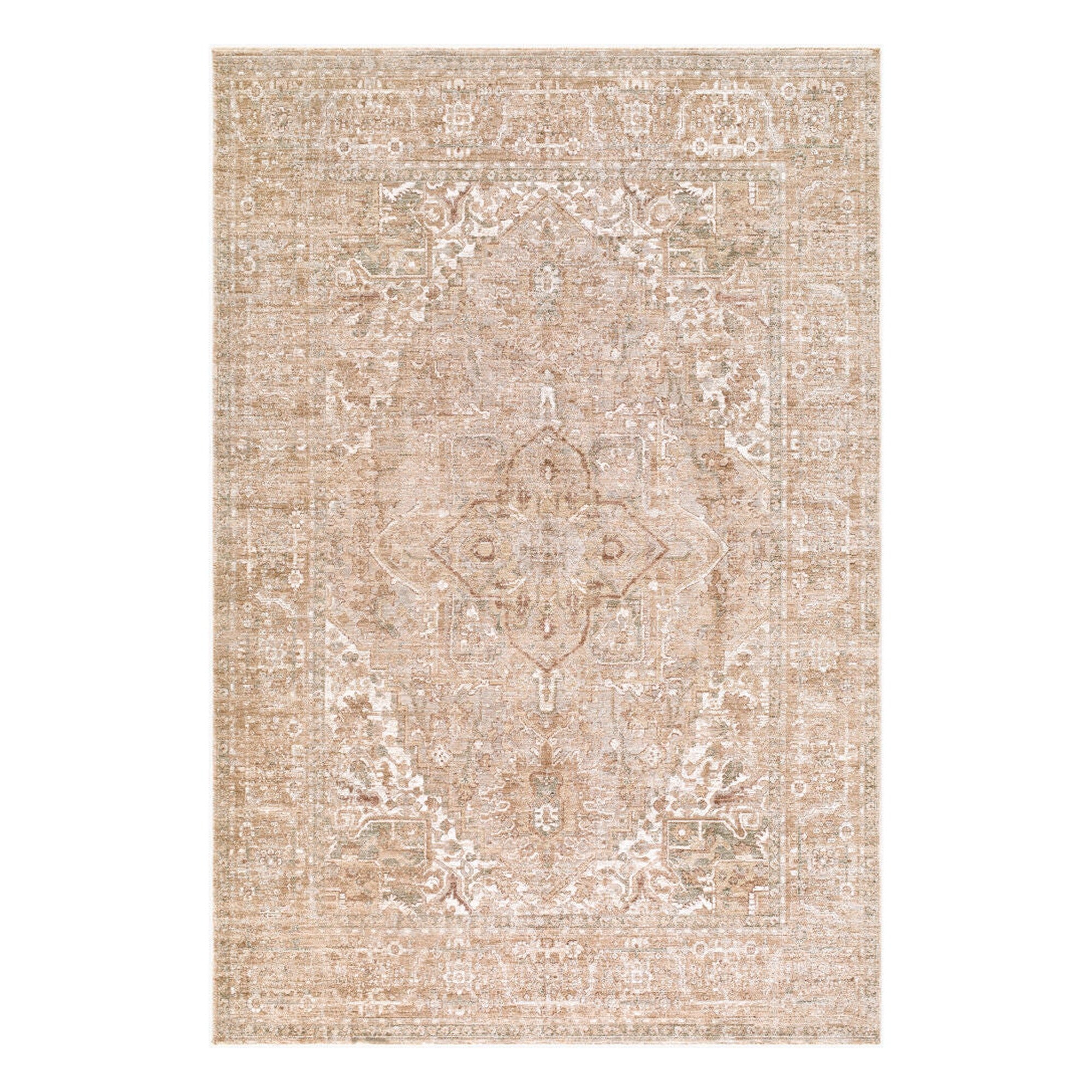 The Vintage Edit II Beige/Mustard Machine Woven Rug - 2'7" x 7'3"