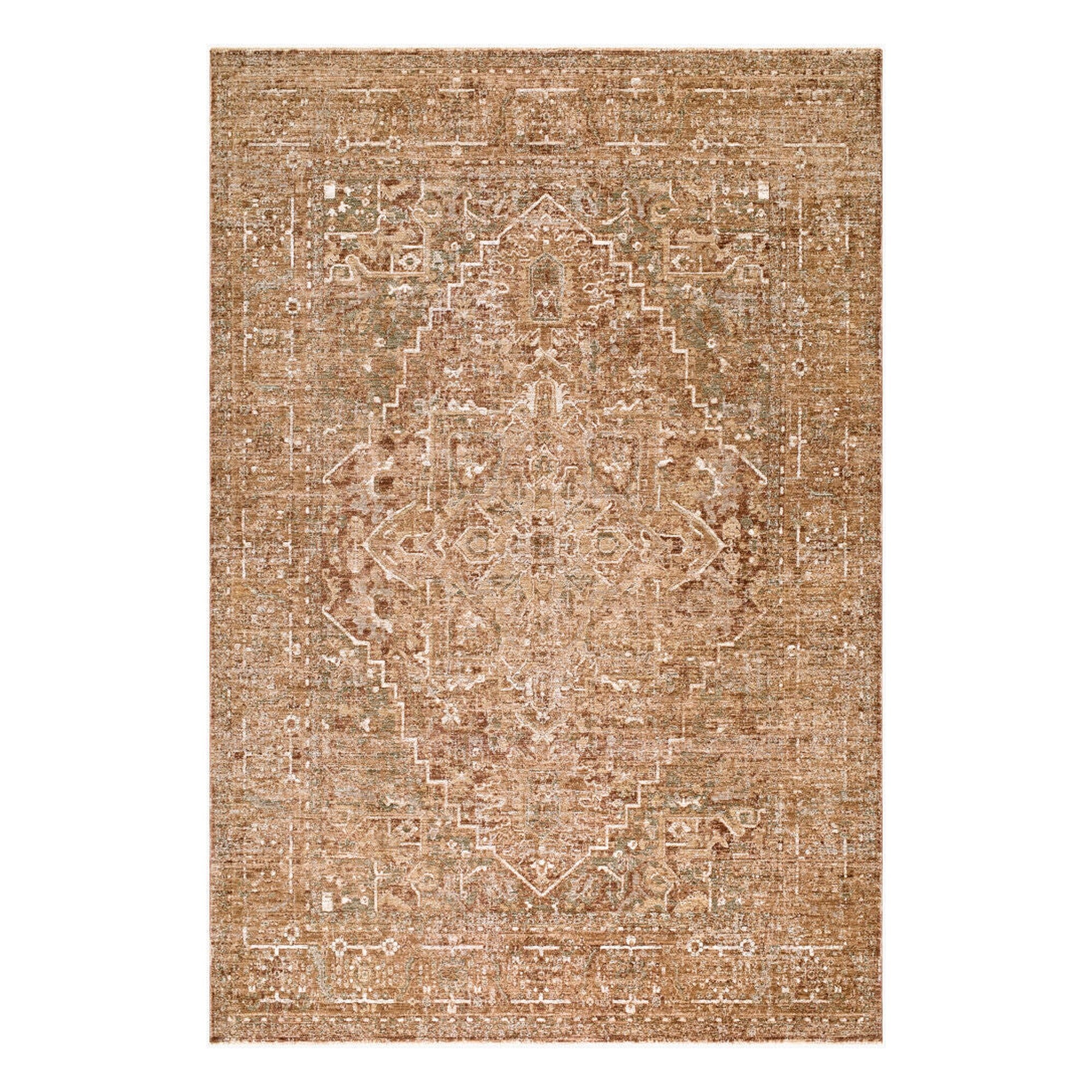 The Vintage Edit II Beige/Olive Machine Woven Rug RZDT-2301 - 2'7" x 7'3"