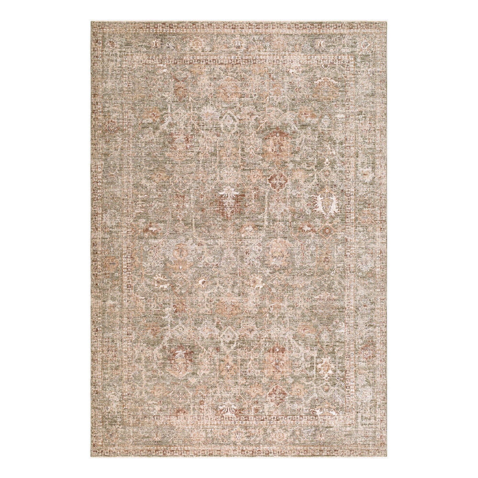 The Vintage Edit II Beige/Olive Machine Woven Rug RZDT-2310 - 2'7" x 7'3"