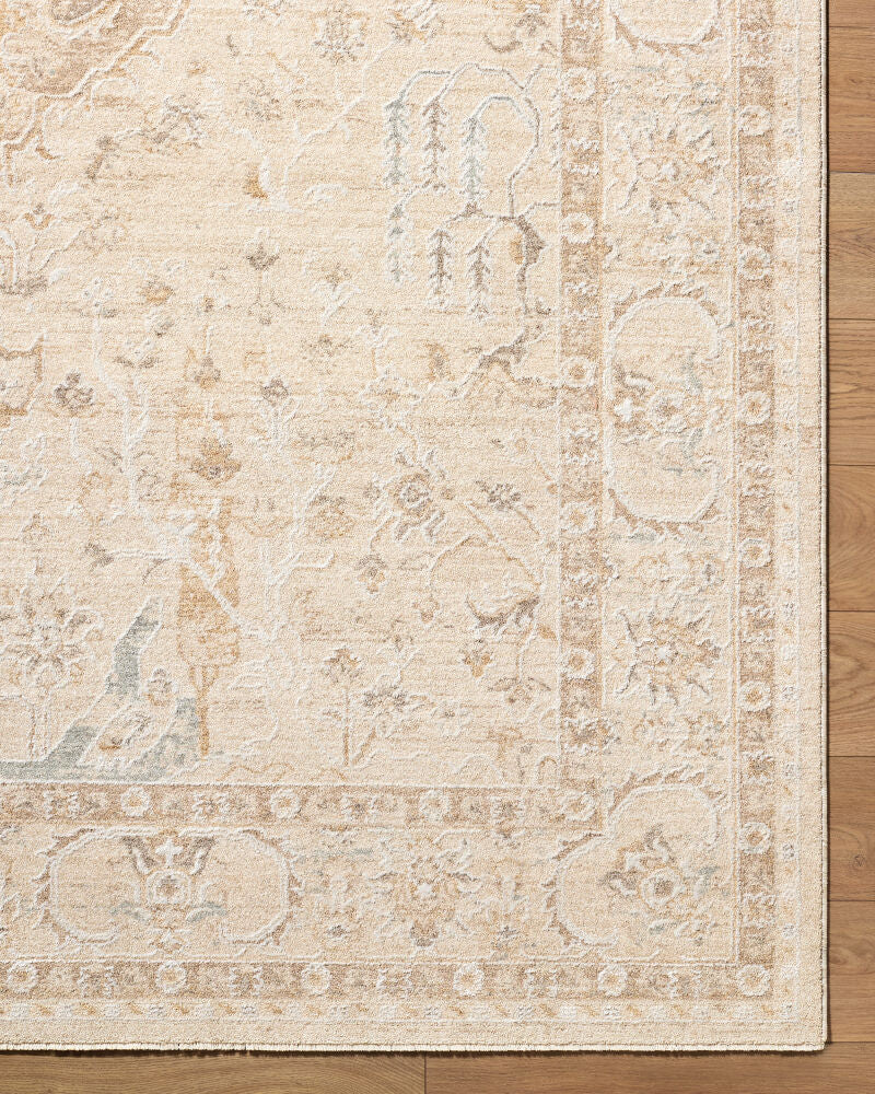 The Vintage Edit Cream/Tan Machine Woven Rug RZVE-2300 - overhead