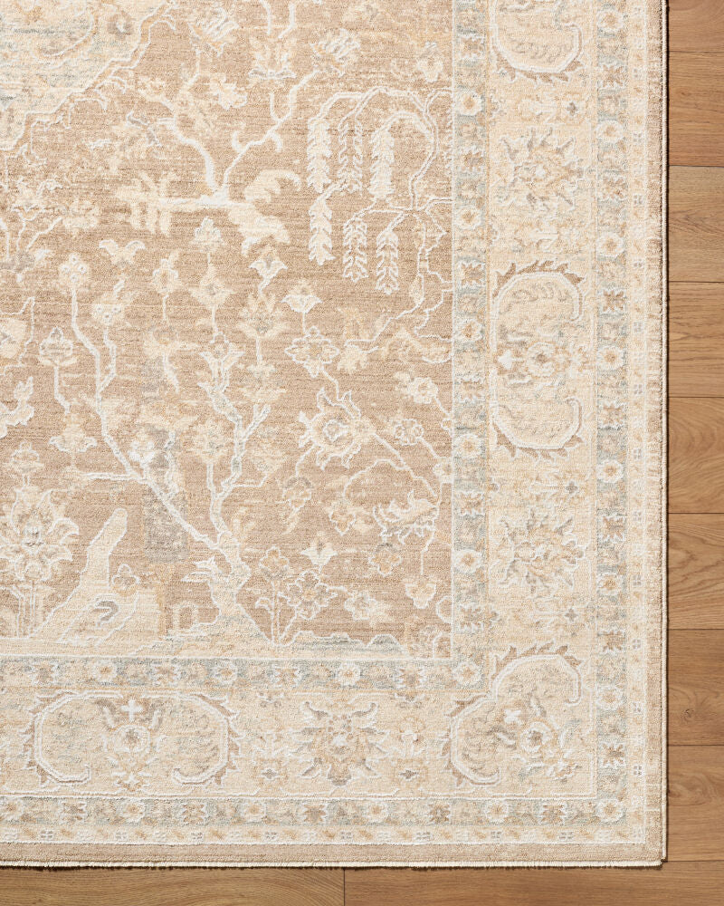 The Vintage Edit Cream/Tan Machine Woven Rug RZVE-2301 - overhead