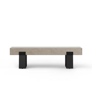 Mixx - Industrial Bench - Black Legs - Dark Grey Seat