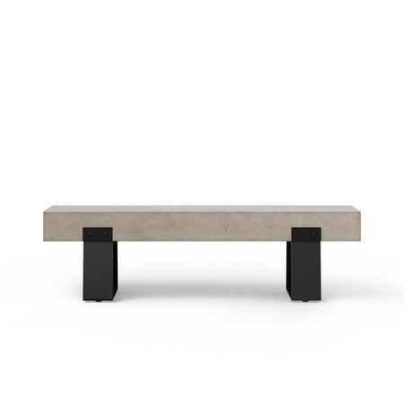 Mixx Industrial Bench Black Legs - Dark Grey Seat