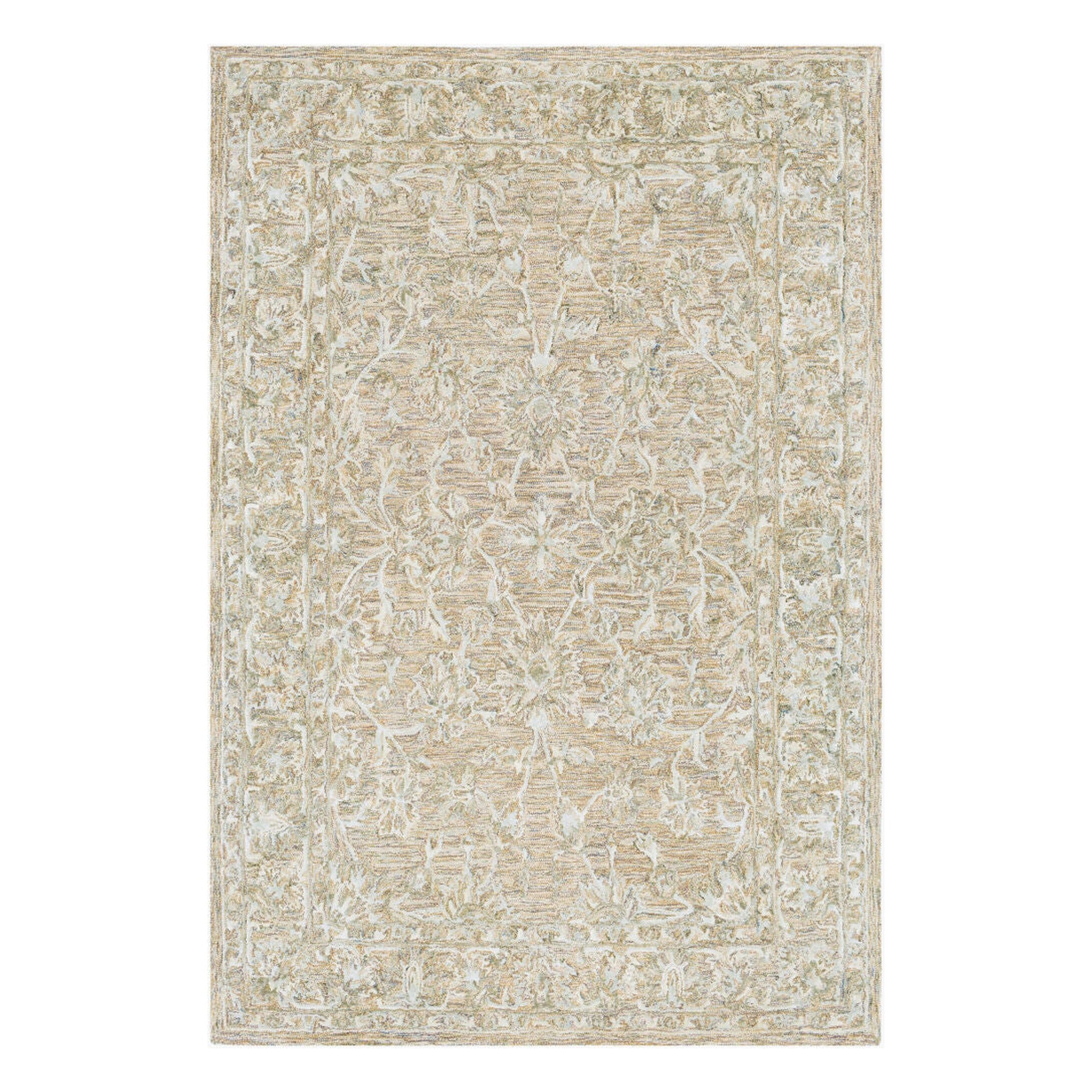 Shelby Charcoal/Seafoam Handmade Rug - 2' x 3'
