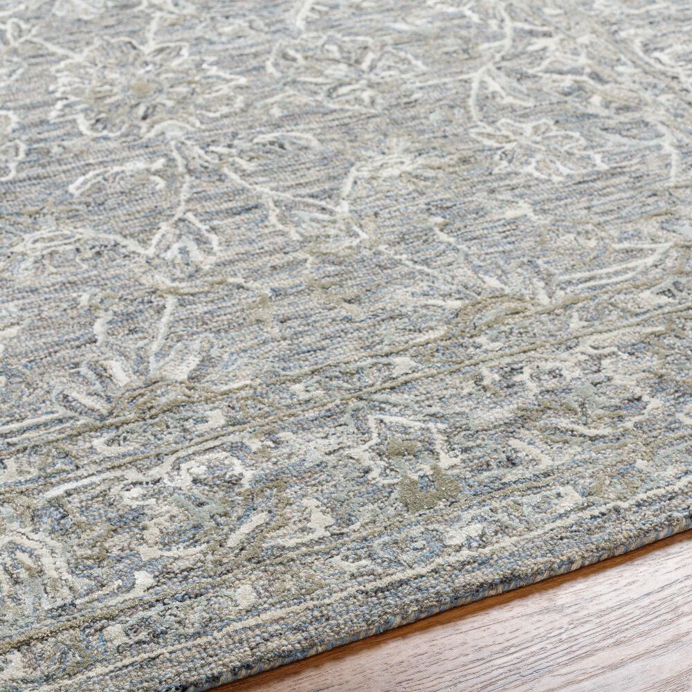 Shelby Denim/Taupe Handmade Rug - texture