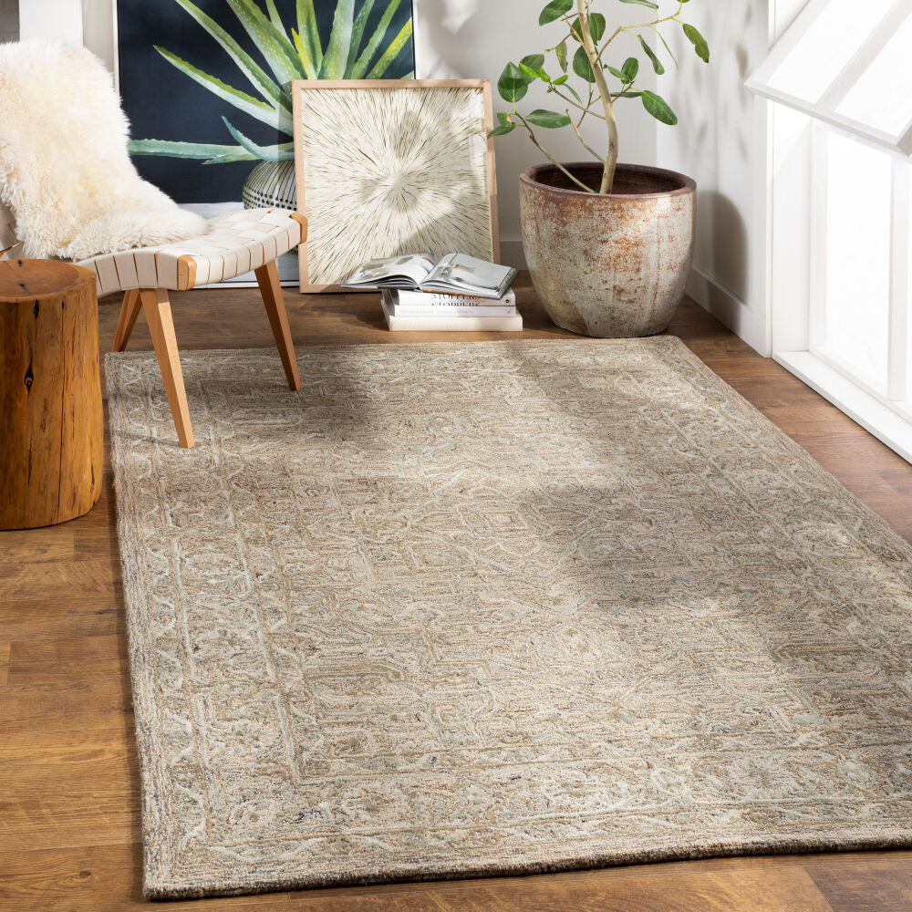 Shelby Black/Mustard Handmade Rug - roomscene