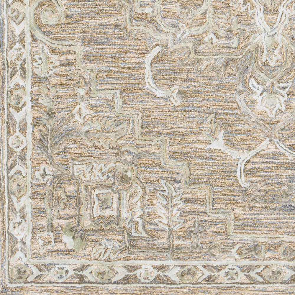 Shelby Light Sage/Sky Blue Handmade Rug - swatch