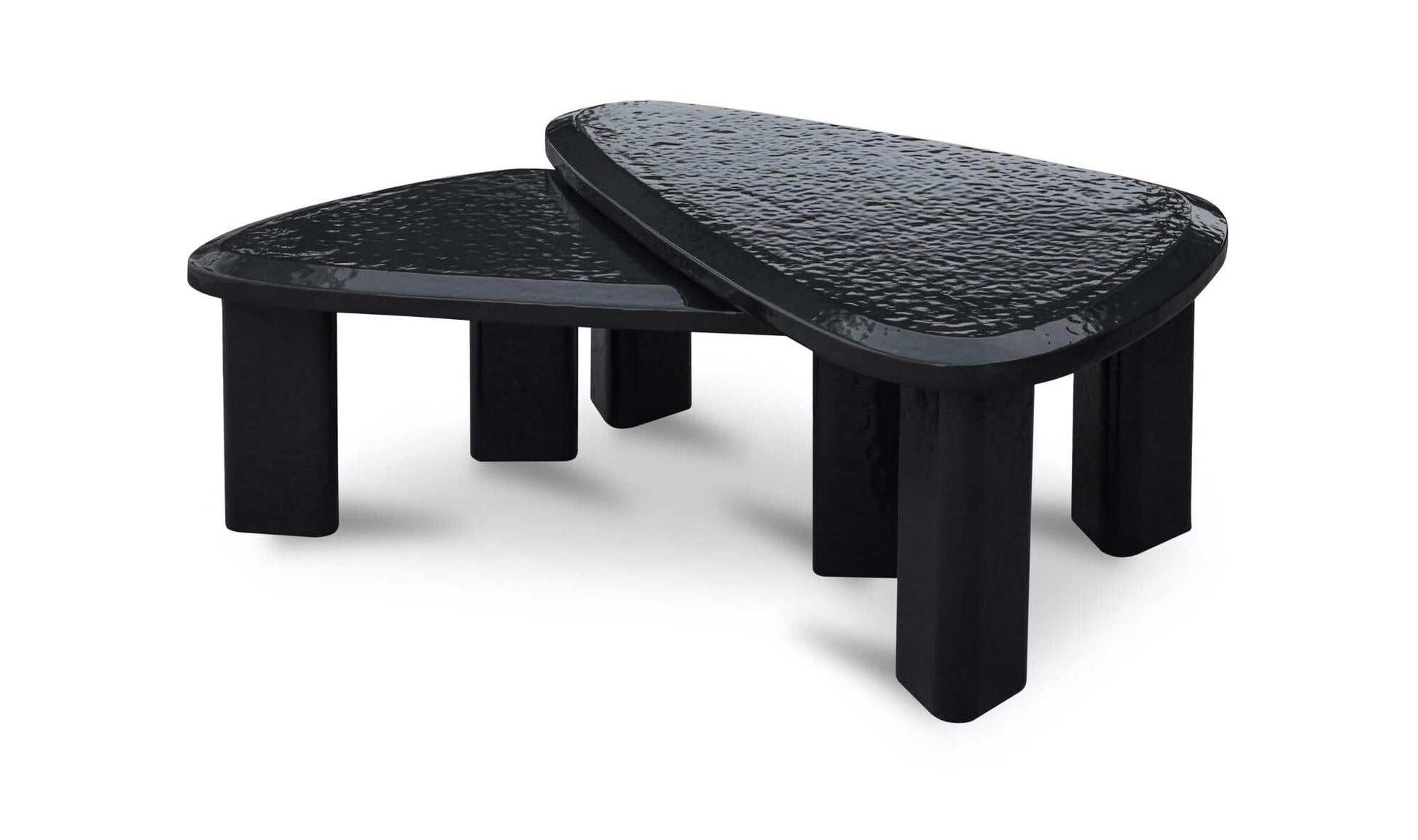 Sophie Outdoor Nesting Table Set Charcoal Lacquer by Moe's Home Collection - view 8