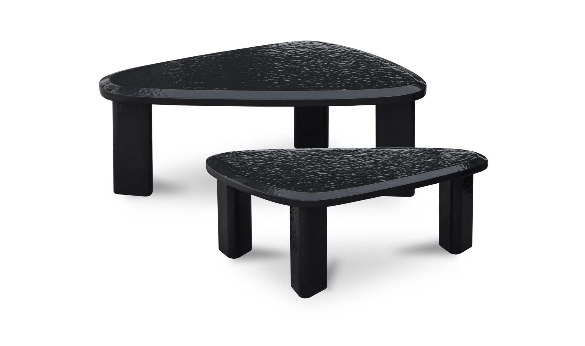 Sophie Outdoor Nesting Table Set Charcoal Lacquer by Moe's Home Collection - view 7