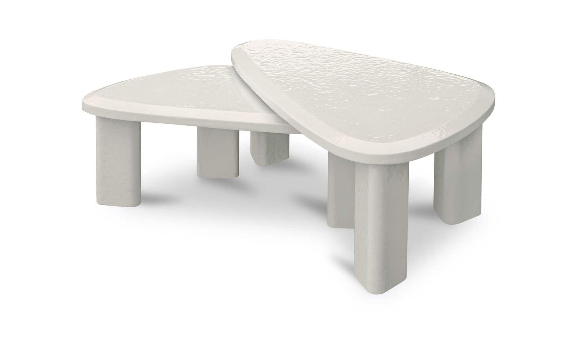 Sophie Outdoor Nesting Table Set Cream Lacquer by Moe's Home Collection - view 8