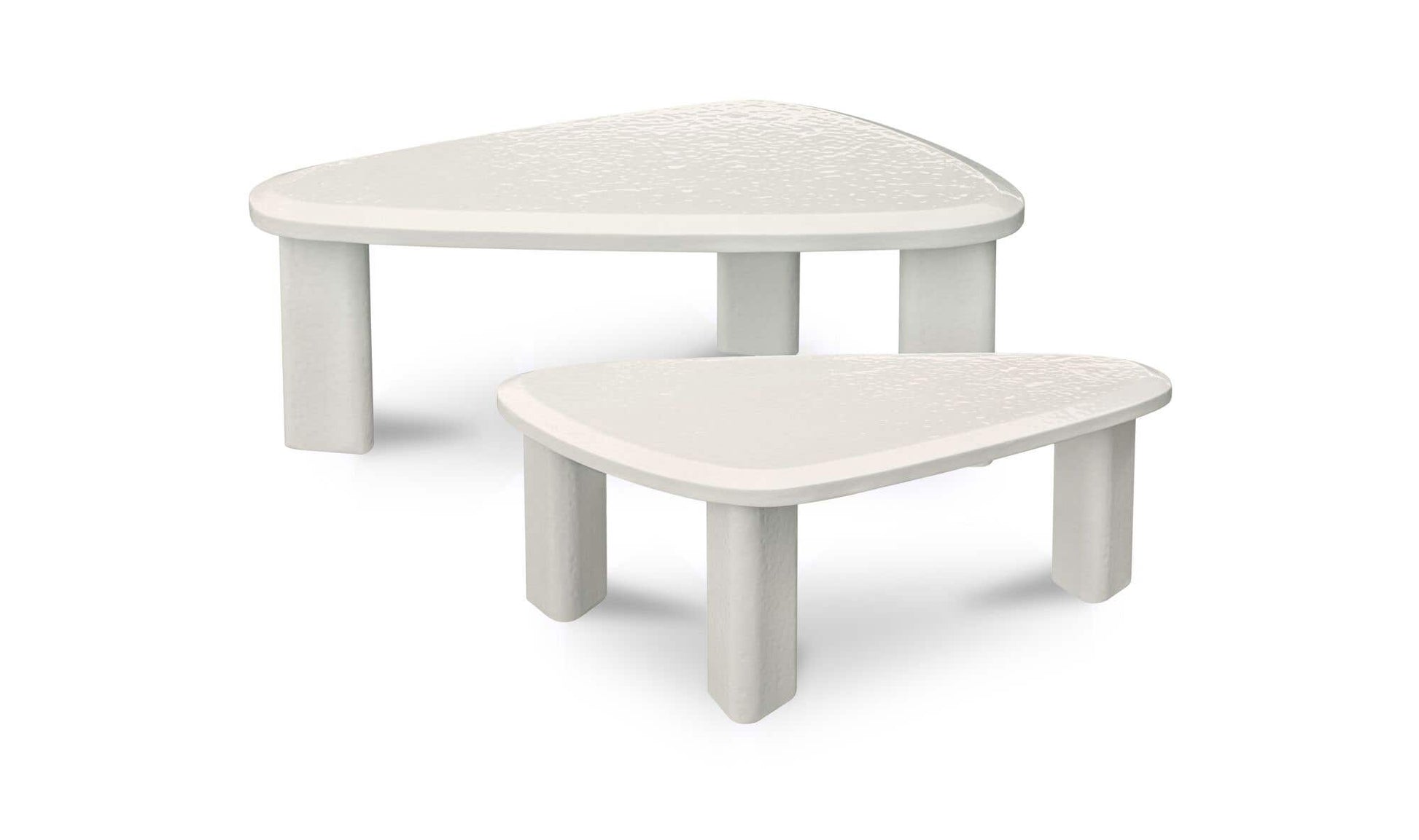 Sophie Outdoor Nesting Table Set Cream Lacquer by Moe's Home Collection - view 7