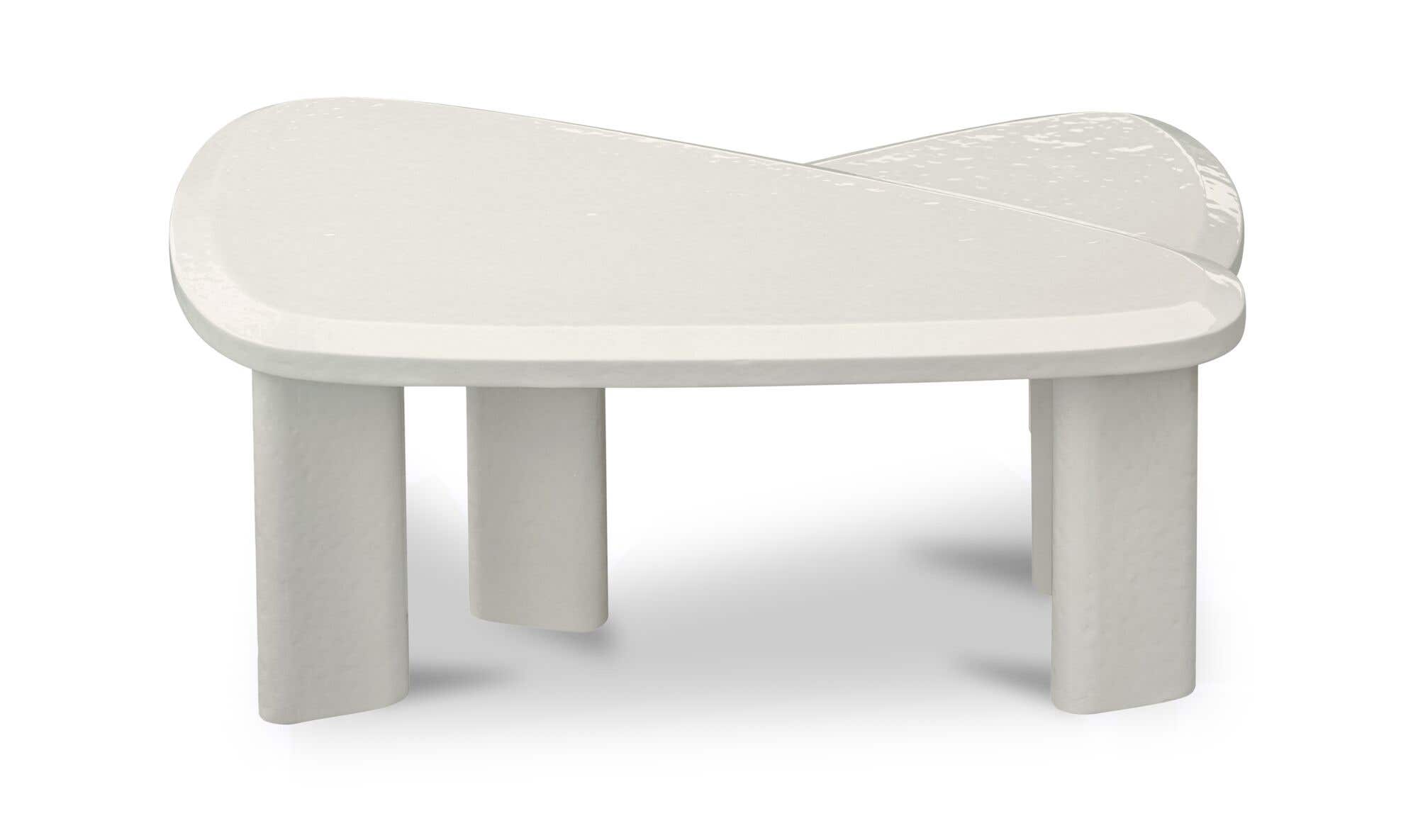 Sophie Outdoor Nesting Table Set Cream Lacquer by Moe's Home Collection - view 5